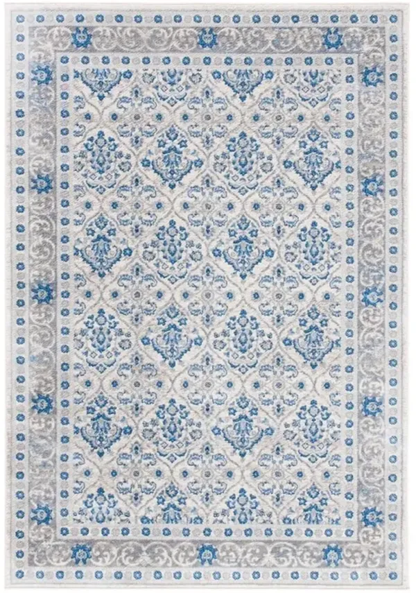 Brentwood 870 Ivory / Blue 3' X 5' Small Rectangle Powerloomed Rug