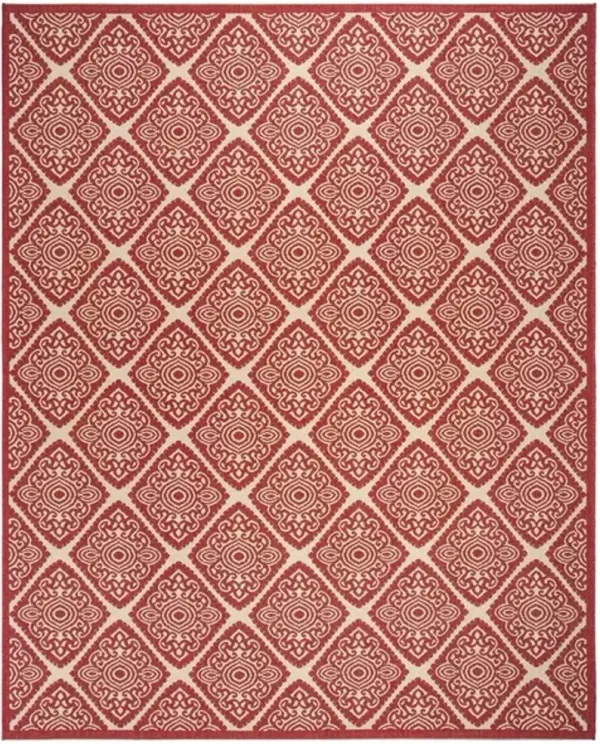LINDEN 132 Collection LND132Q-8 Red / Creme 8' X 10'