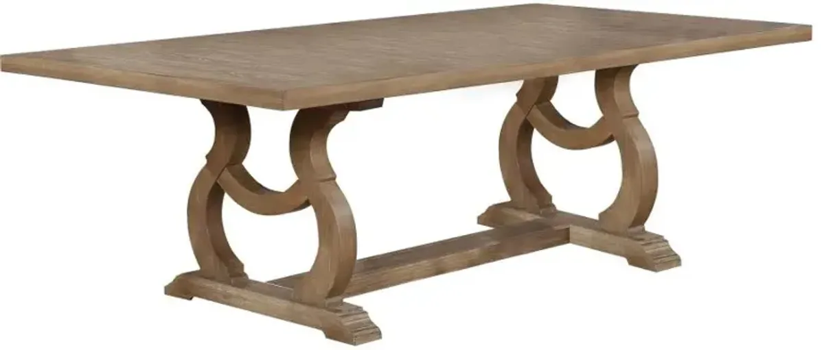 Adeline Trestle Dining Table Barley Brown