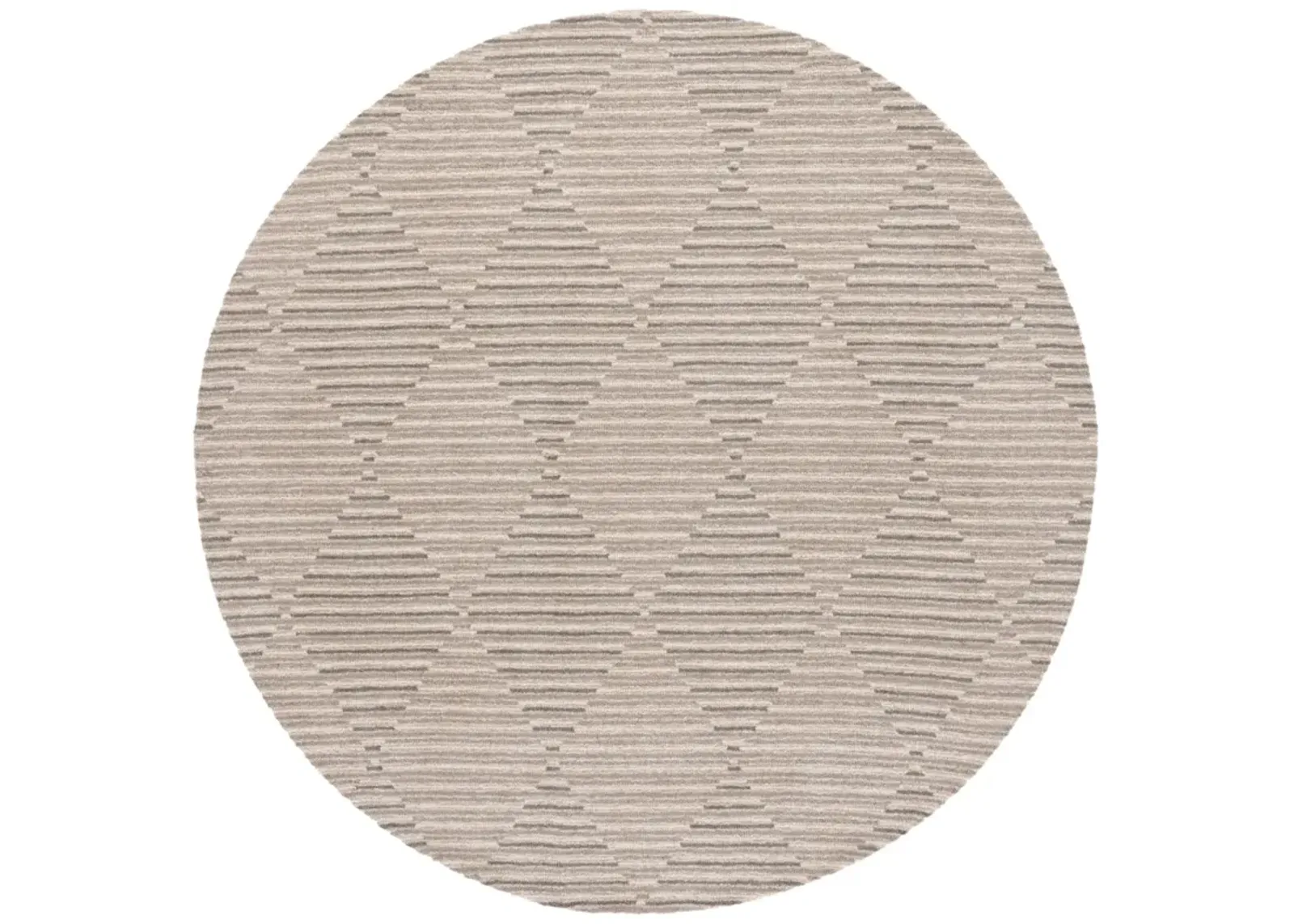 EBONY 528 BEIGE  6' x 6' Round Round Rug