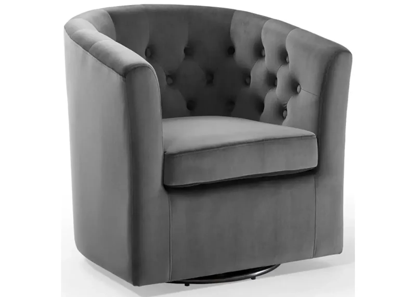 Prospect Tufted Performance Velvet Swivel Armchair