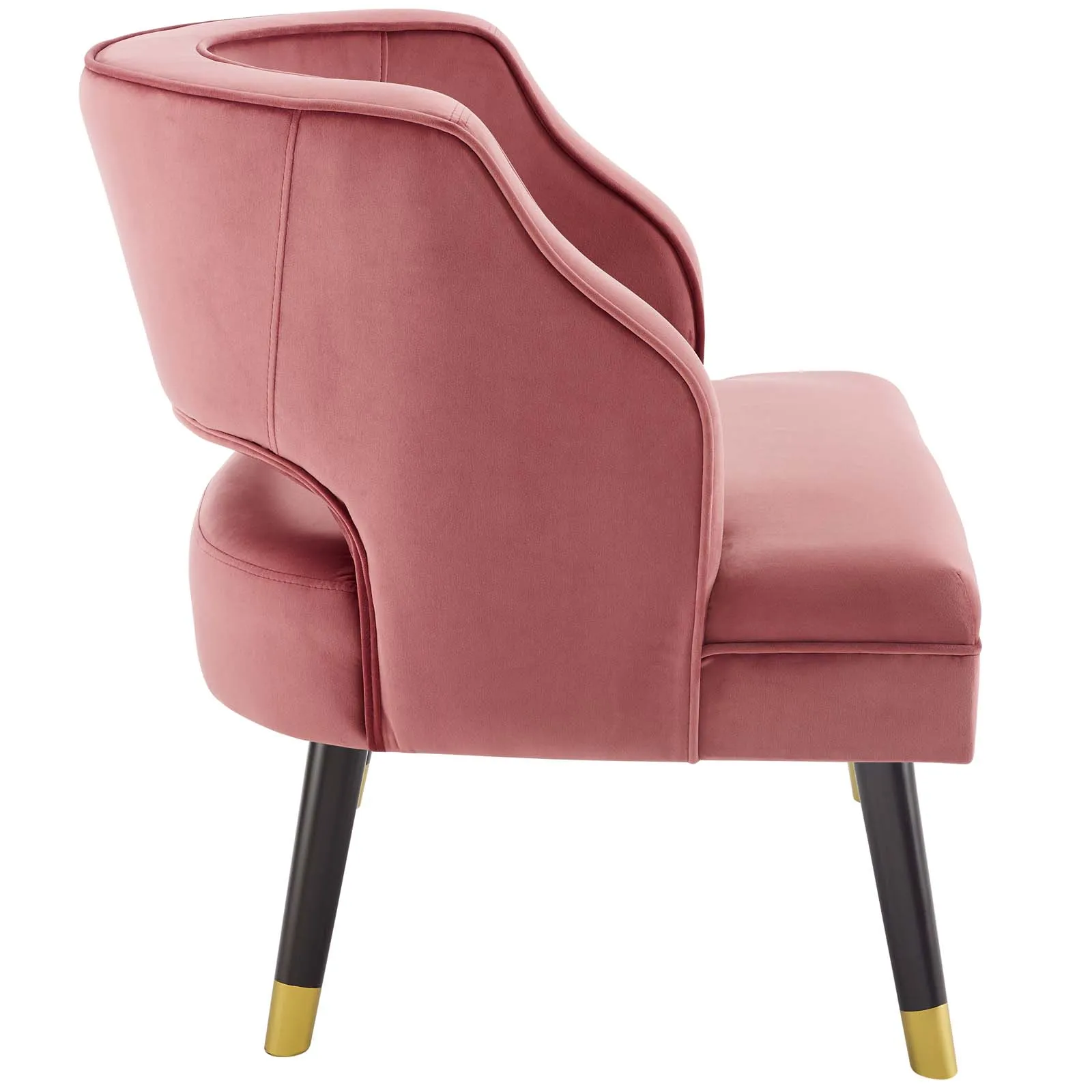 Traipse Button Tufted Open Back Armchair