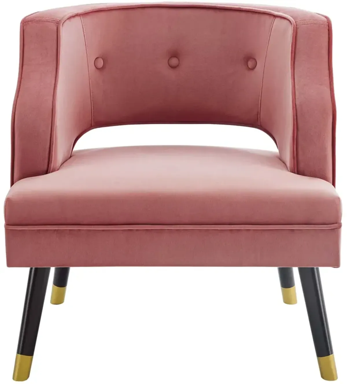 Traipse Button Tufted Open Back Armchair