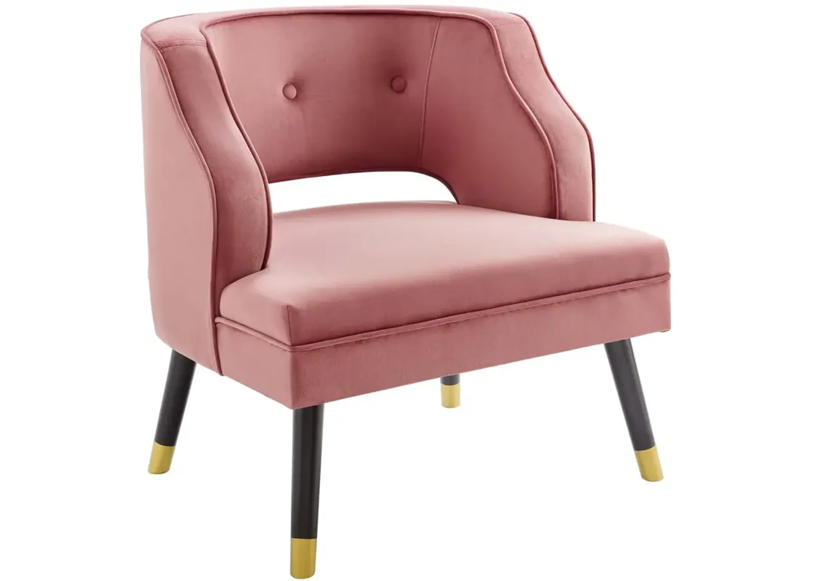 Traipse Button Tufted Open Back Armchair