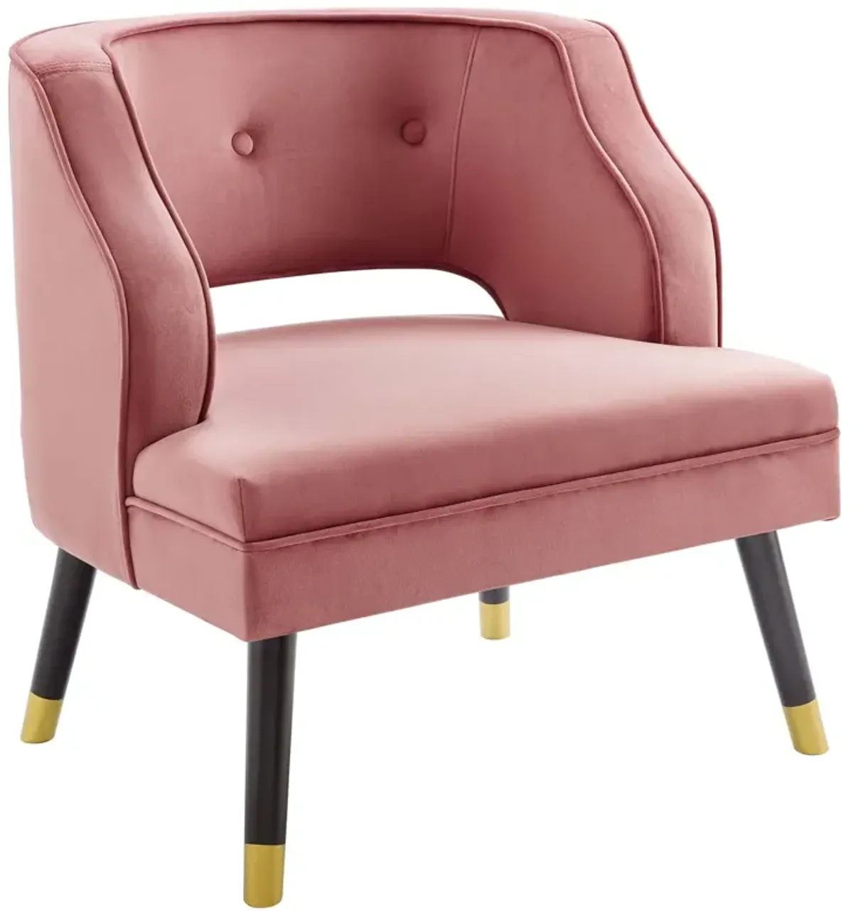 Traipse Button Tufted Open Back Armchair