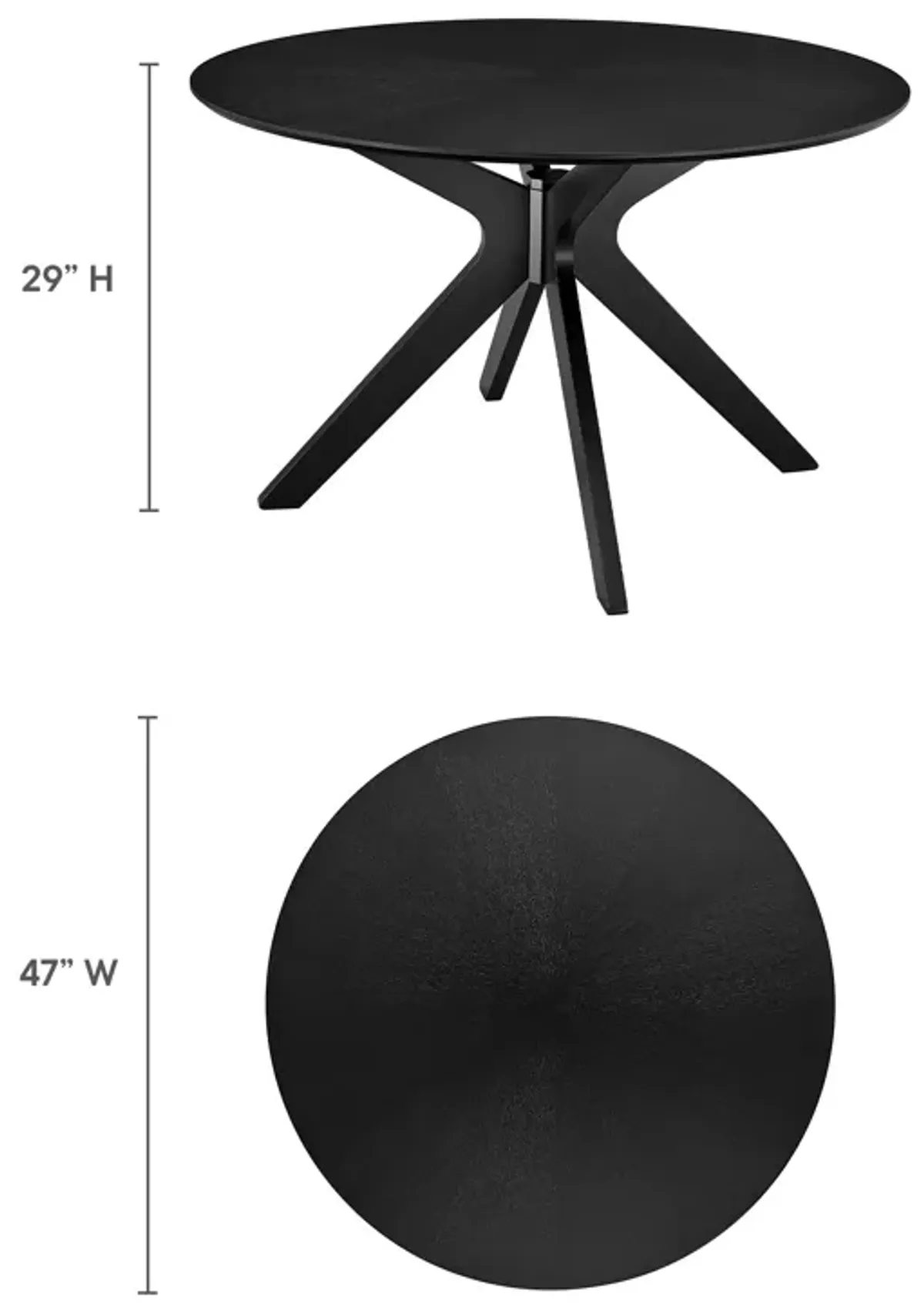 Crossroads 47" Round Wood Dining Table by Modway