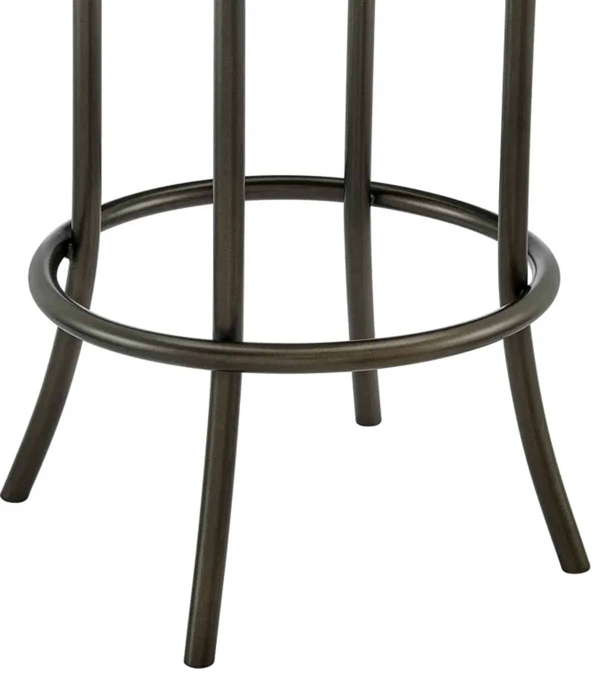 Rees Swivel Counter or Bar Stool in Mocha Finish with Brown Faux Leather