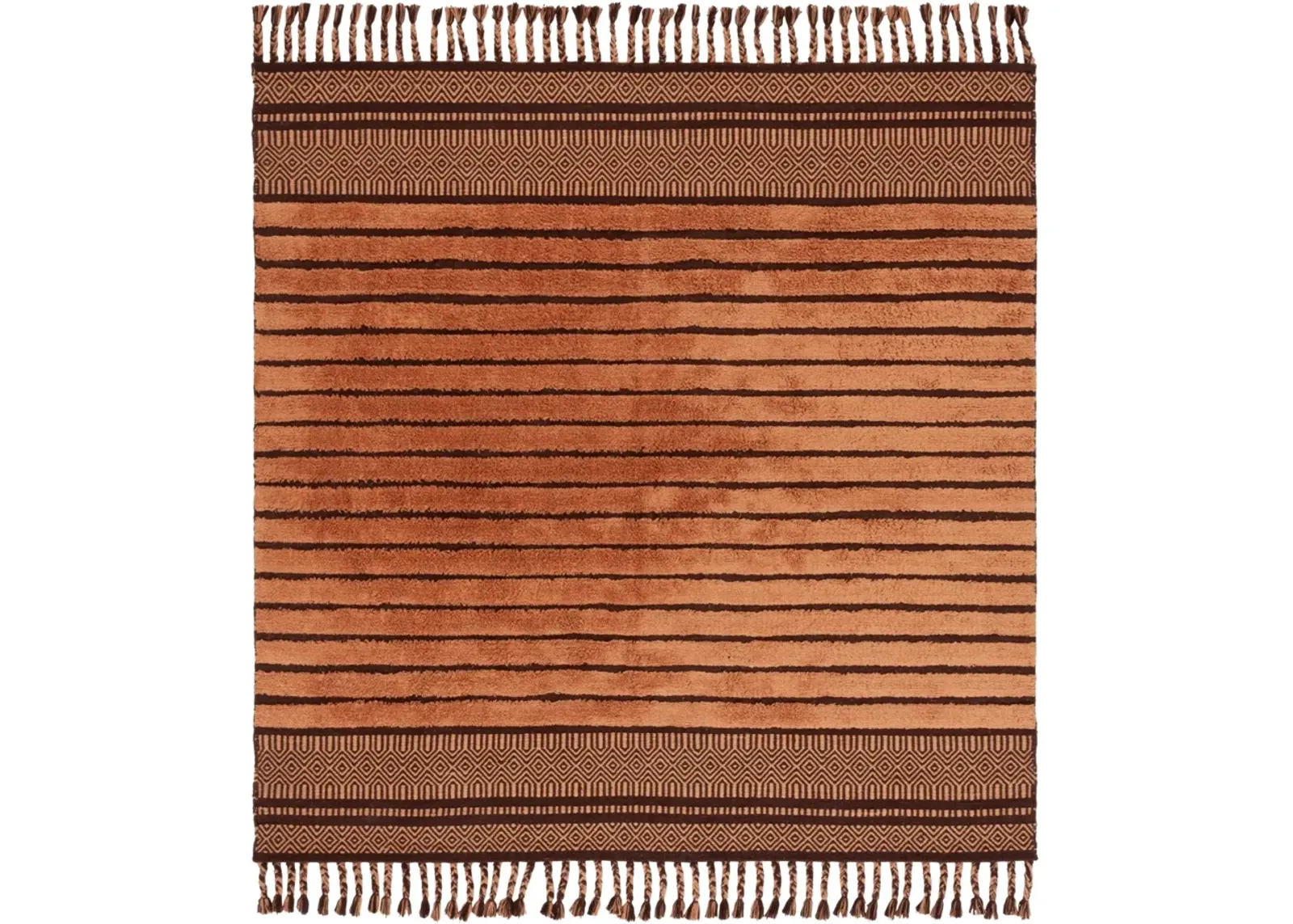 KILIM COLLECTION 401 BROWN 6' x 6' Square Square Rug