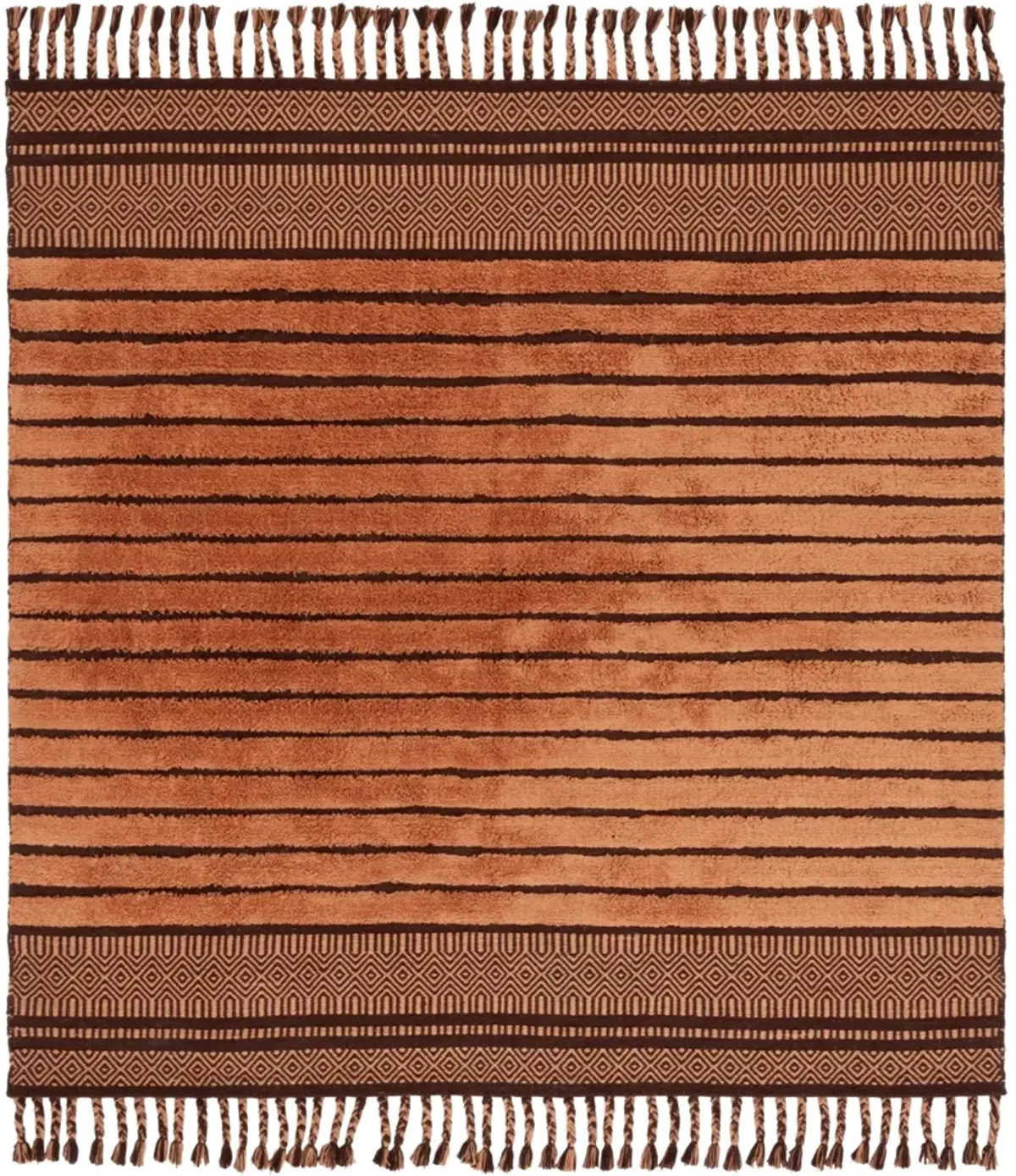 KILIM COLLECTION 401 BROWN 6' x 6' Square Square Rug