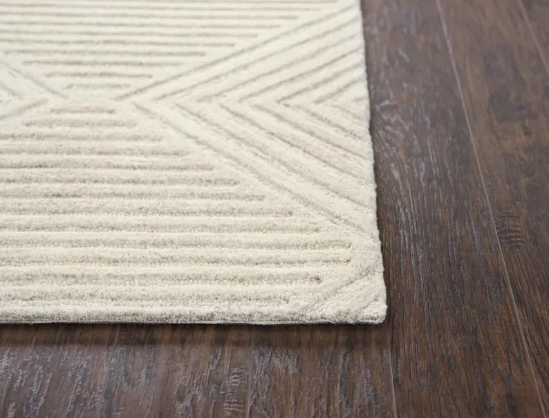 Idyllic Natural  Solid Wool 2'6" x 8' Runner Rug