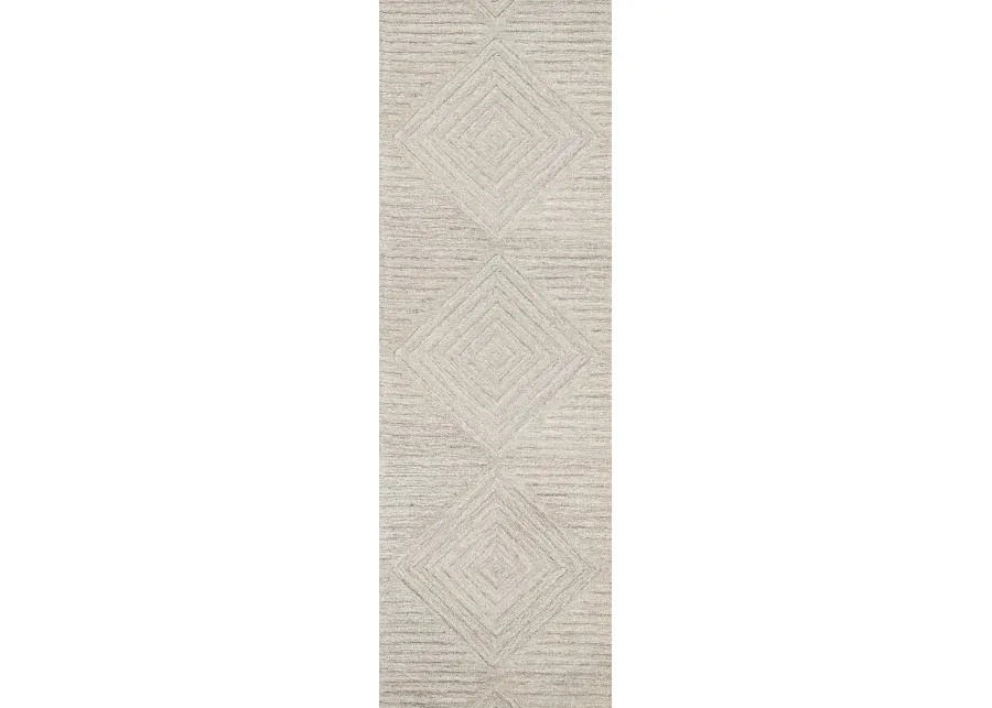 Idyllic Natural  Solid Wool 2'6" x 8' Runner Rug