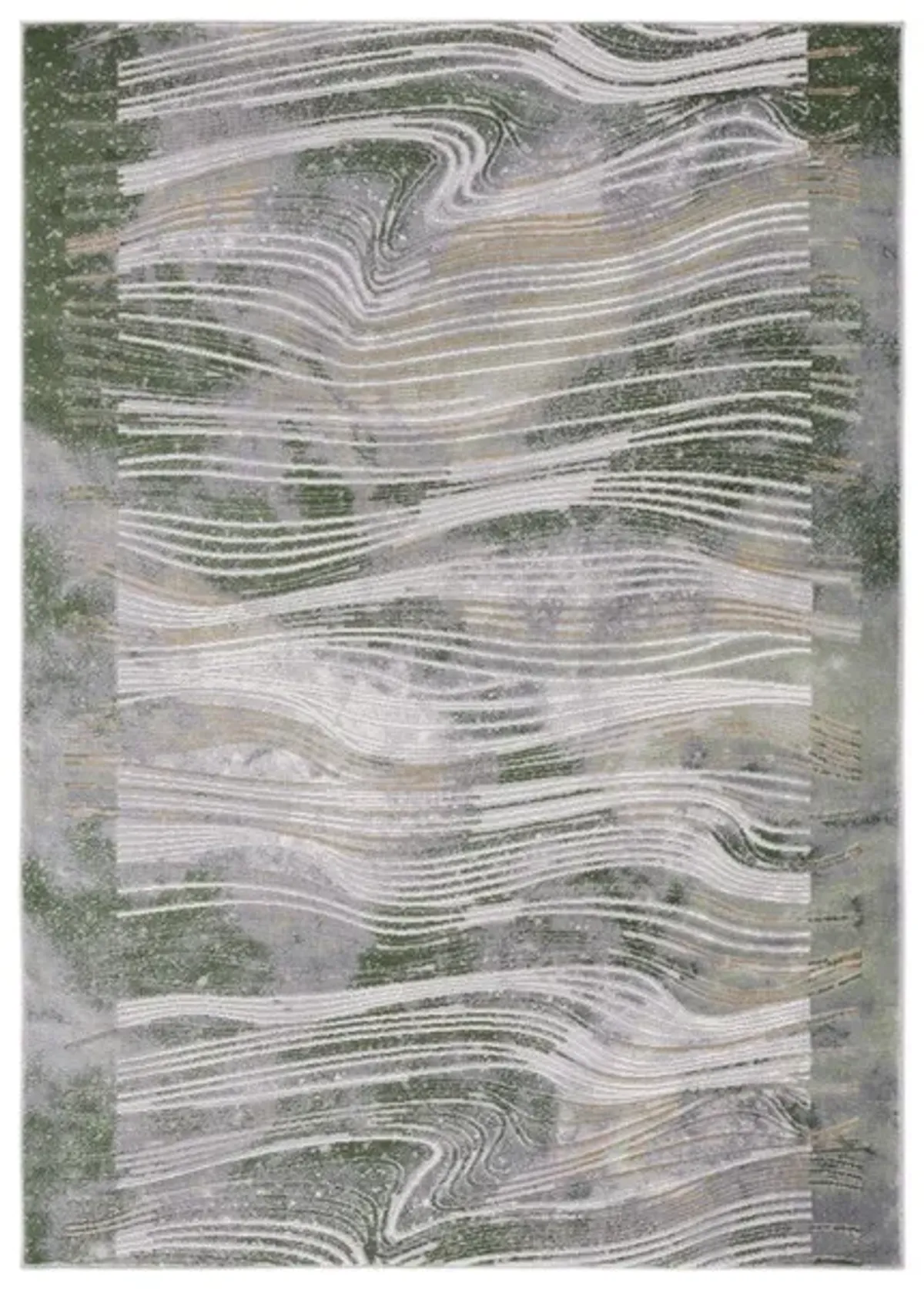 PALMA 316 Green 9' X 12' Large Rectangle Rug