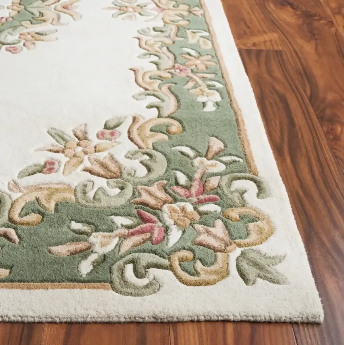 AUBUSSON 301 IVORY  8' x 10' Large Rectangle Rug