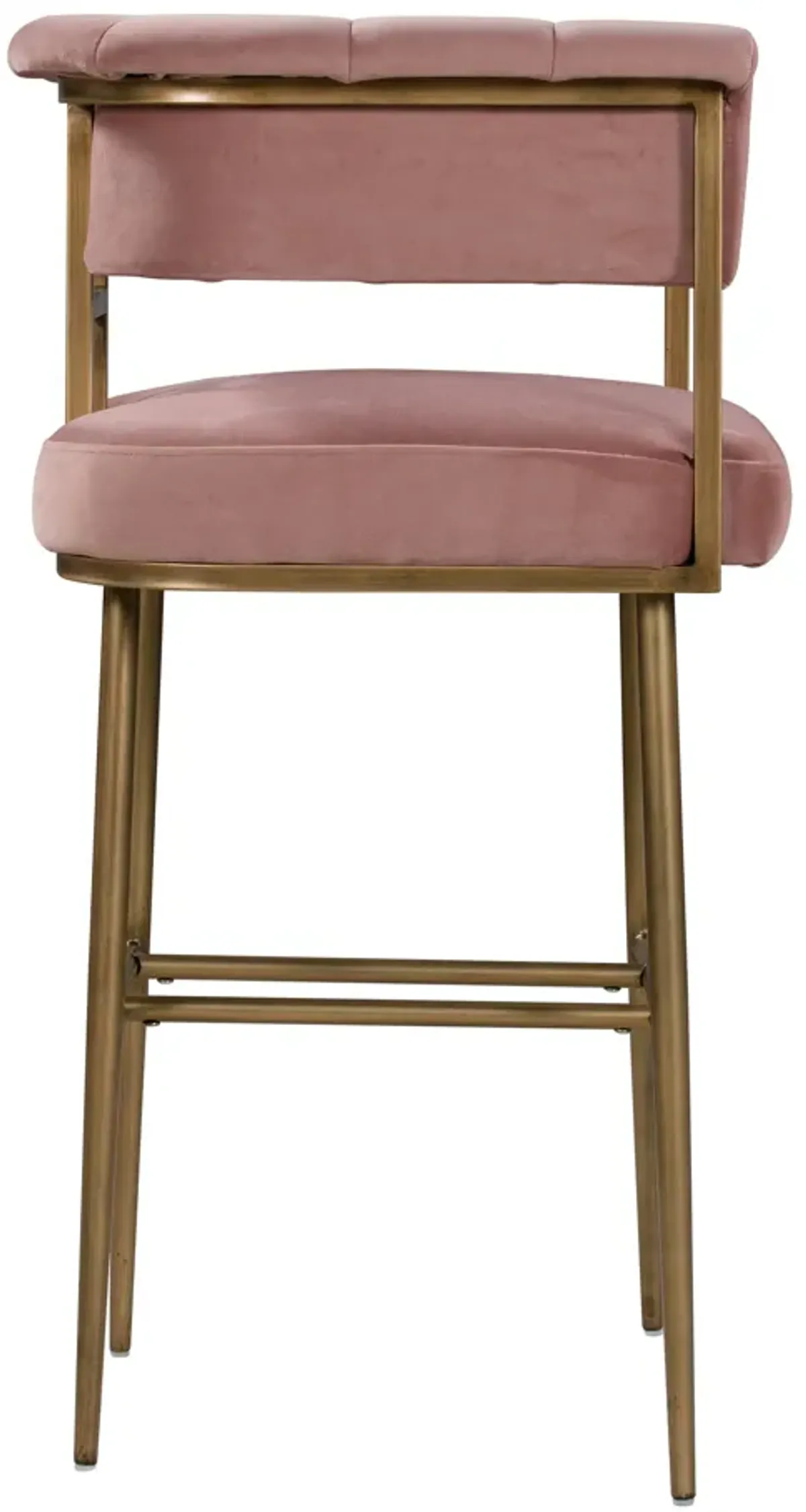 Astrid Blush Velvet Bar Stool