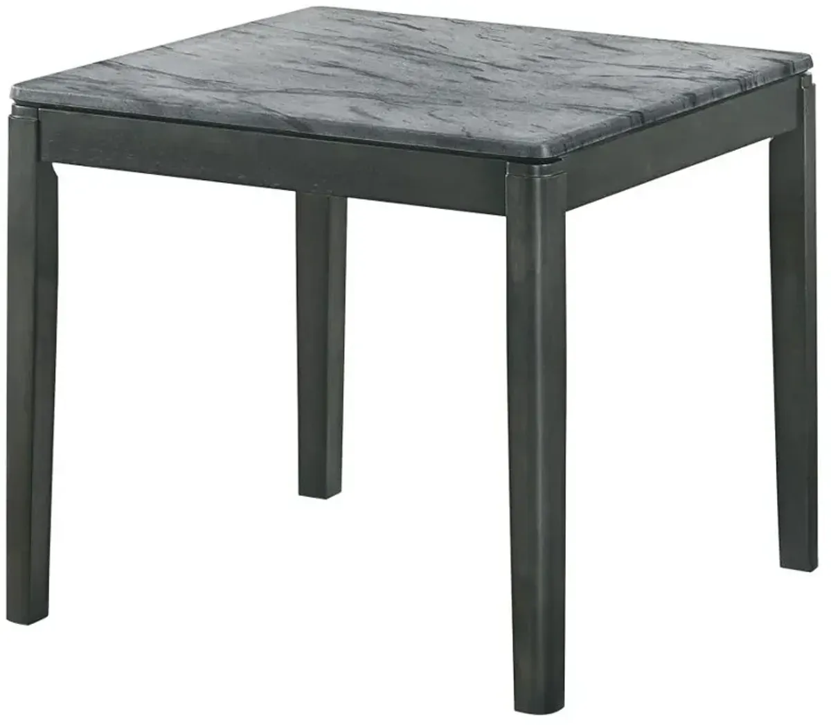 Mozzi Square End Table Faux Grey Marble and Black