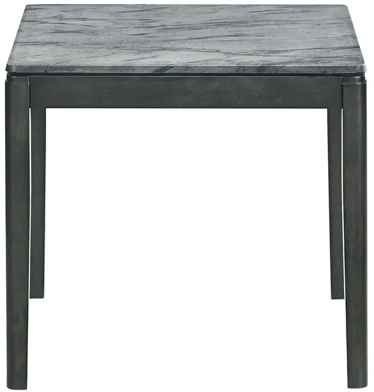 Mozzi Square End Table Faux Grey Marble and Black