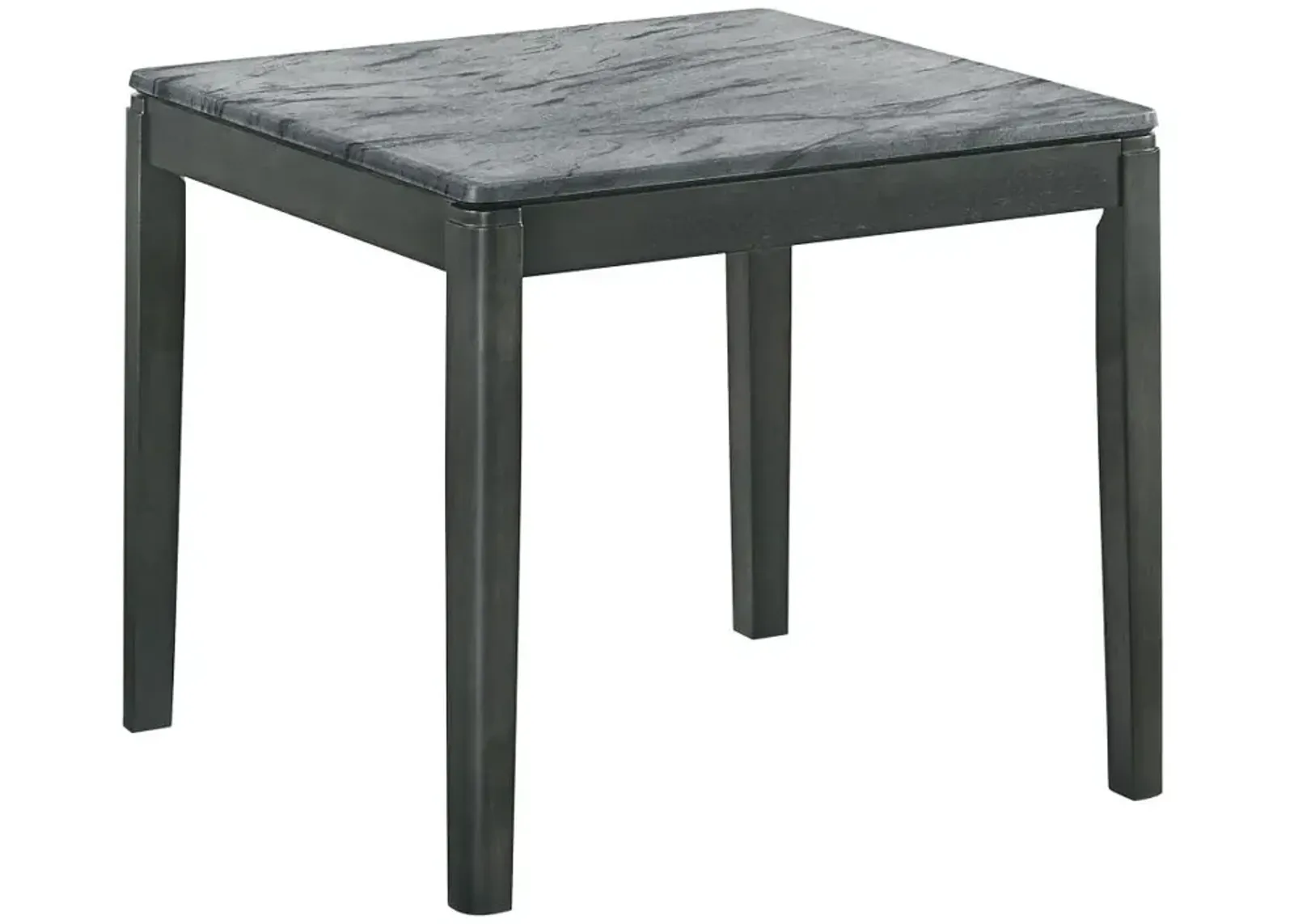 Mozzi Square End Table Faux Grey Marble and Black