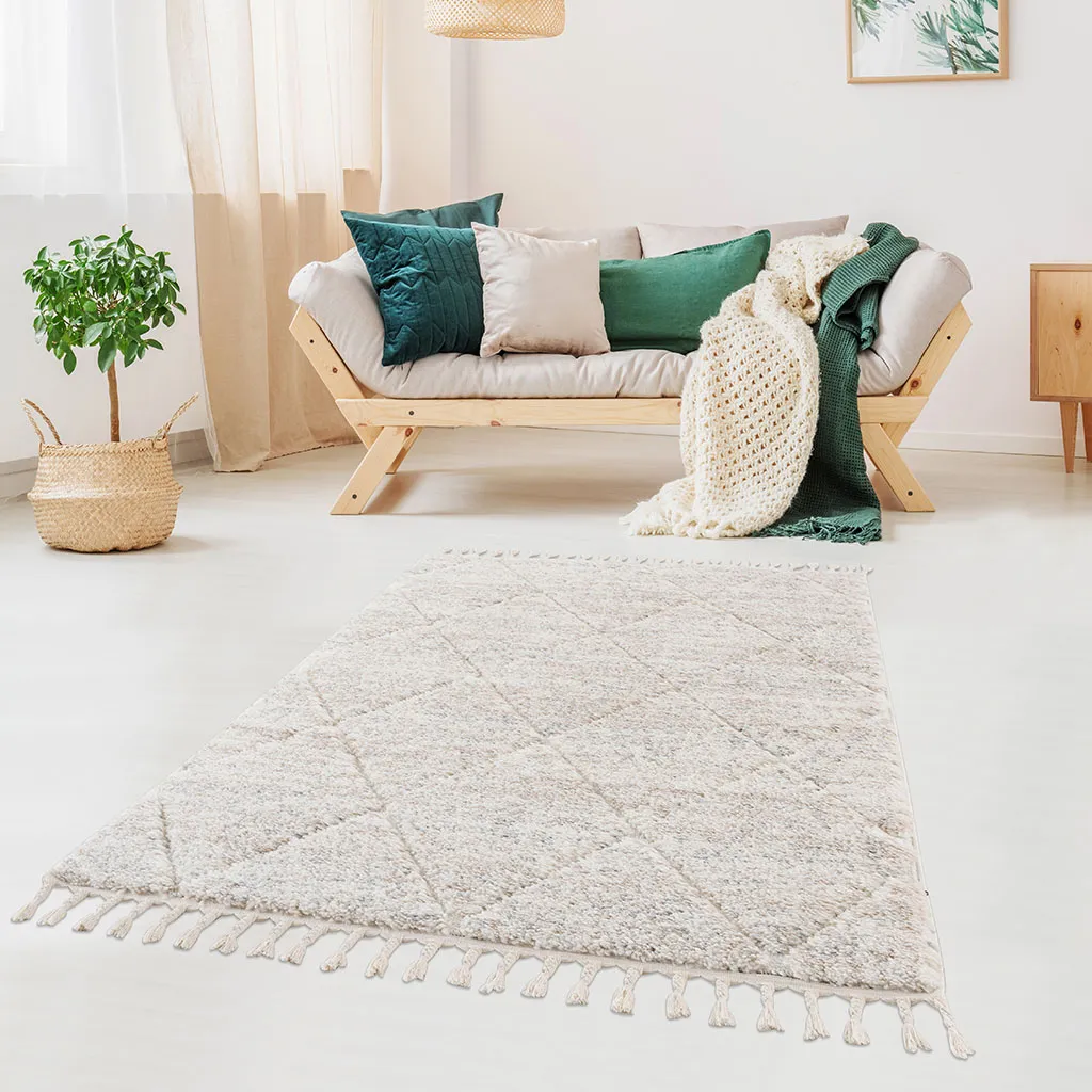 Madison Park Sophia Cream Talas Trellis Area Rug in Cream