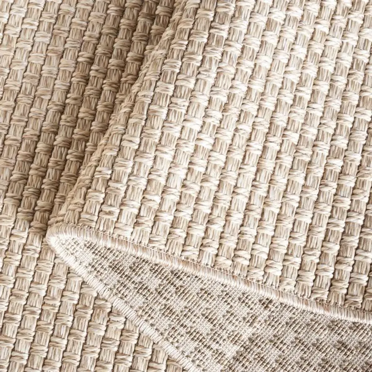 SISAL ALL-WEATHER 460 Beige 2'-2' X 8' Runner Rug