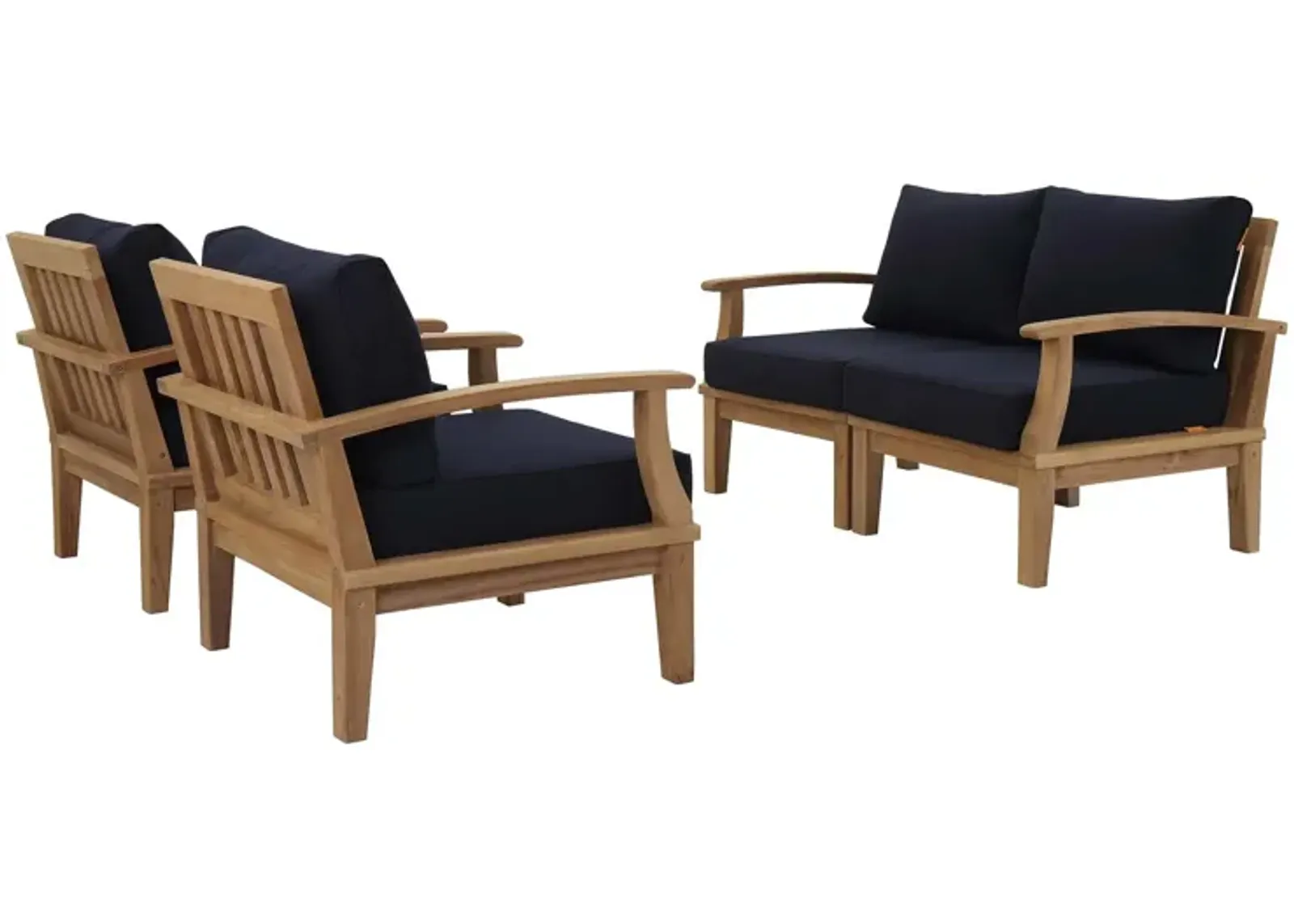 Marina 4 Piece Outdoor Patio Teak Set