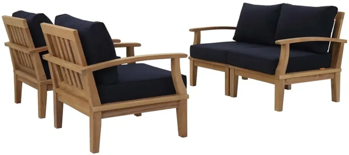 Marina 4 Piece Outdoor Patio Teak Set