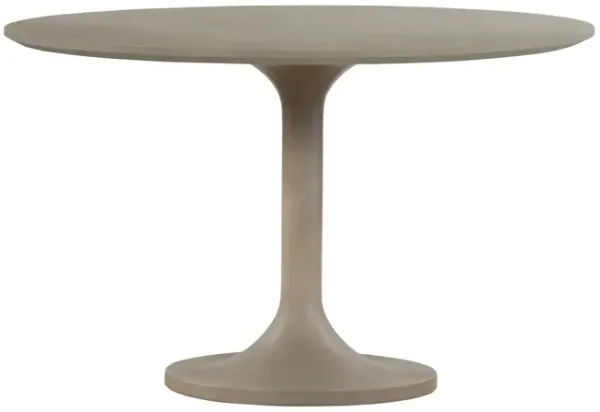 Pippa Concrete and Metal Tulip Round Dining Table