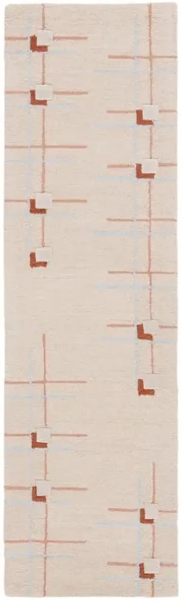 GENRE 203 Red 2'-3' X 8' Runner Rug