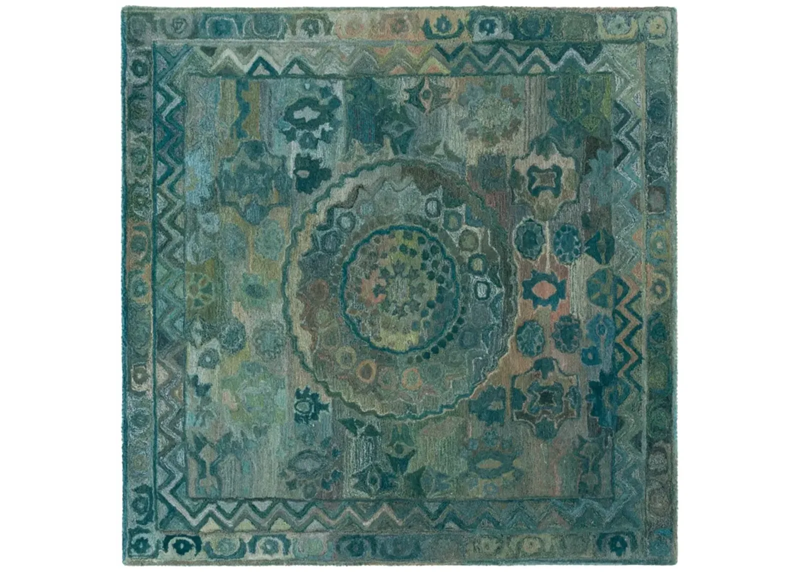 ANATOLIA 411 AQUA  6' x 6' Square Square Rug