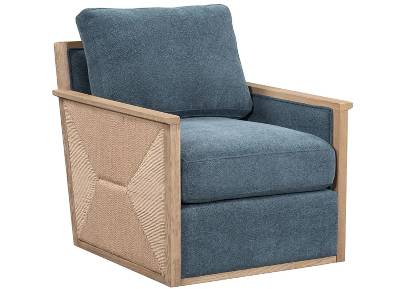 Norman Swivel Accent Chair in Blue