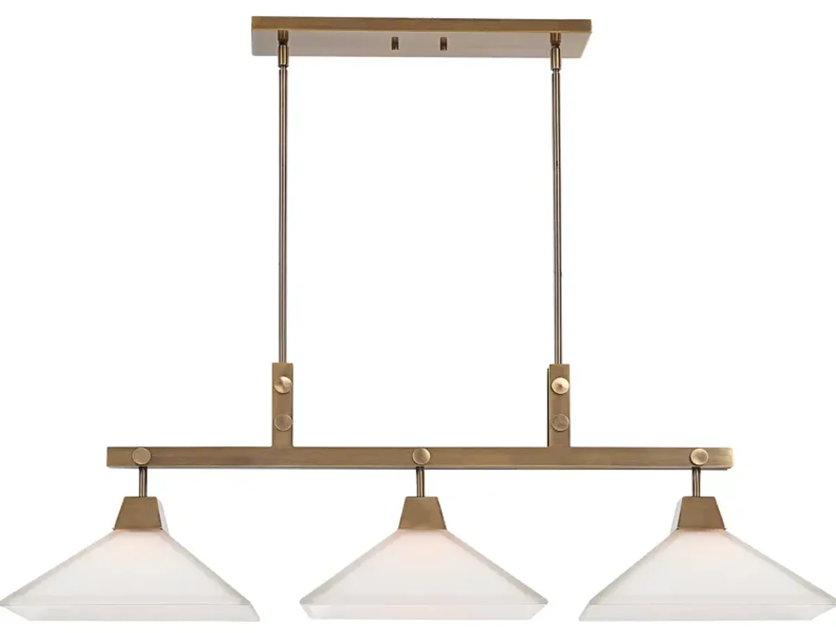 Brookdale Industrial 3 Light Linear Chandelier