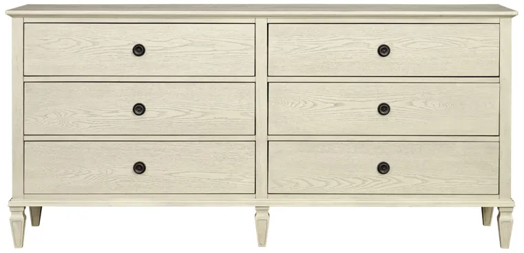 6-drawer wood dresser (70")