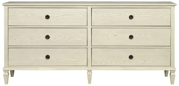 6-drawer wood dresser (70")