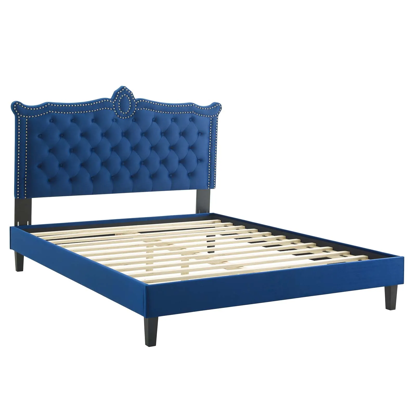 Clara Performance Velvet Queen Platform Bed