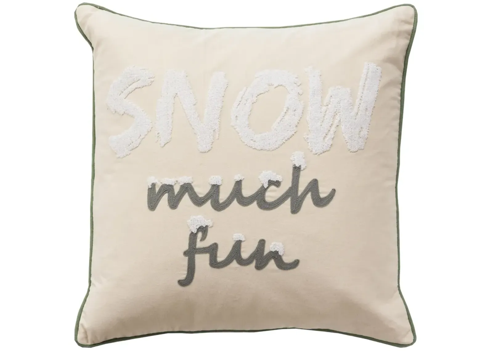 HOLIDAY 2022 Sentiment Ivory Pillow