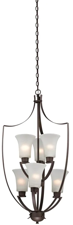 Foyer 21" Wide 6-Light Chandelier - Oil Rubbed Bronze