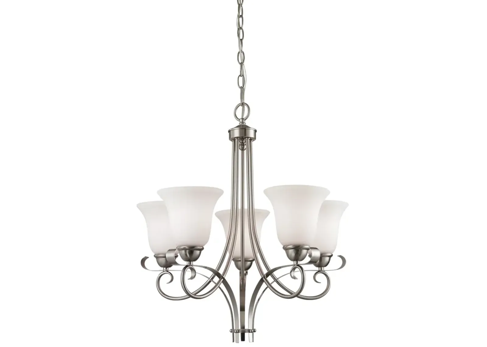 Brighton 22" Wide 5-Light Chandelier - Brushed Nickel