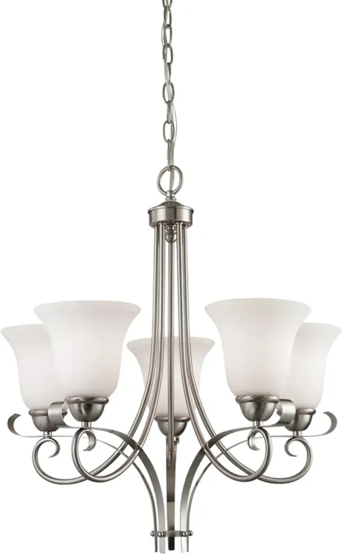 Brighton 22" Wide 5-Light Chandelier - Brushed Nickel