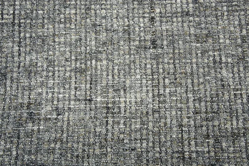 Talbot Dark Gray Tweed Wool 2'6" x 8' Runner Rug