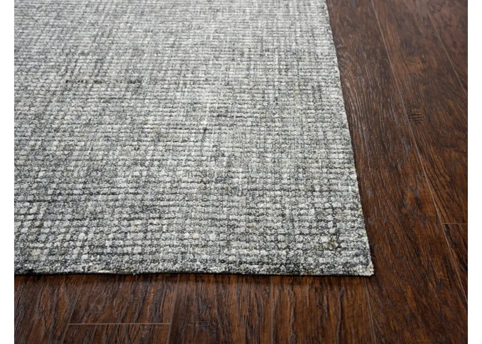 Talbot Dark Gray Tweed Wool 2'6" x 8' Runner Rug