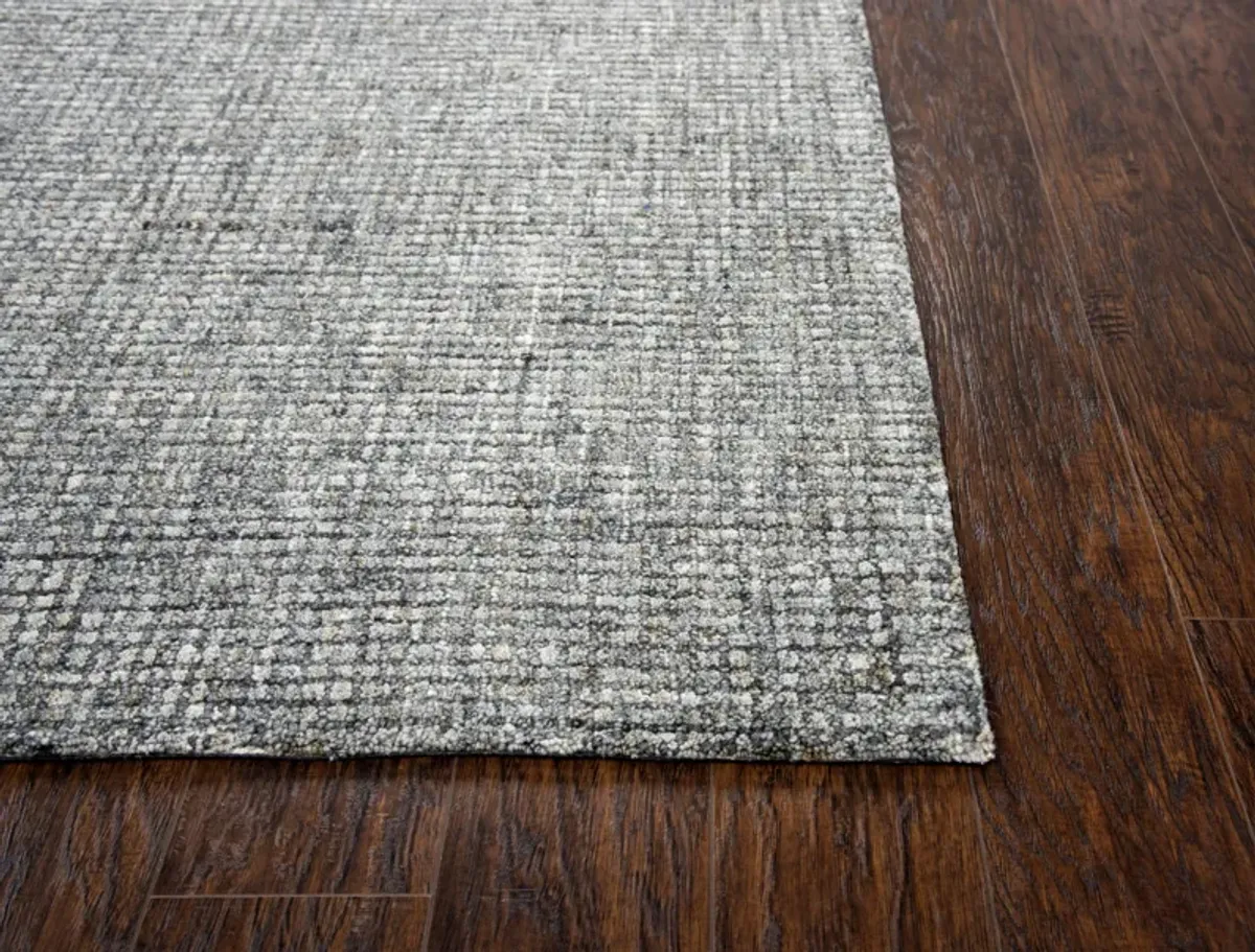 Talbot Dark Gray Tweed Wool 2'6" x 8' Runner Rug