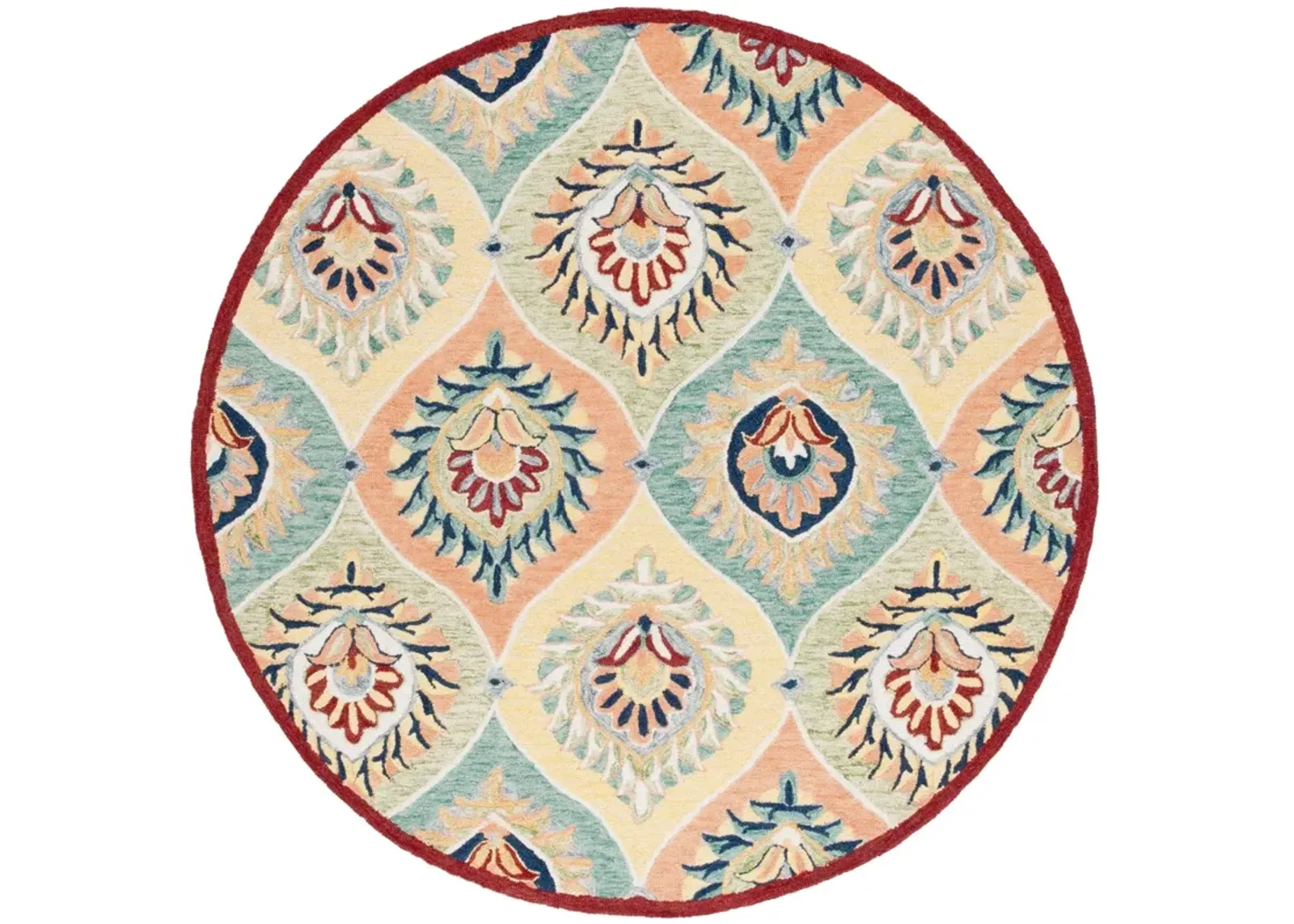 HERITAGE 358 GREEN  6' x 6' Round Round Rug