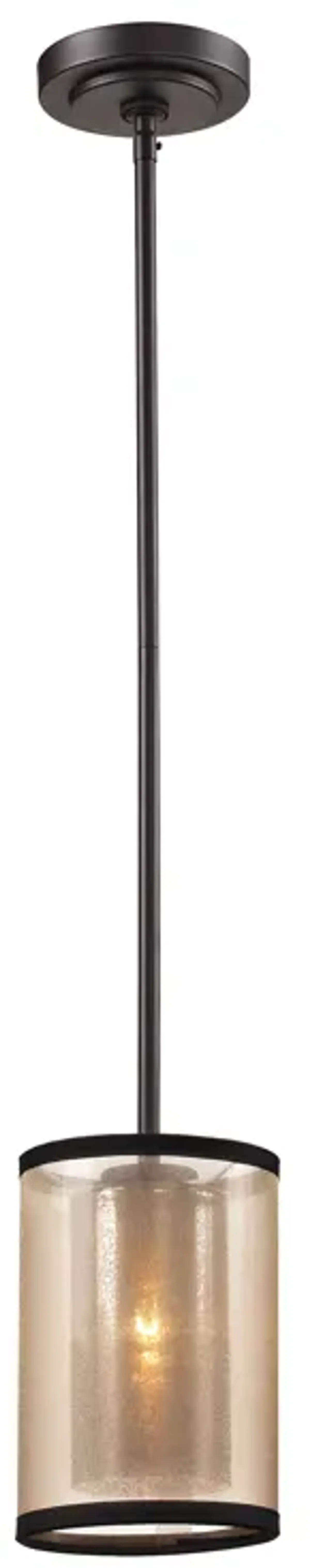 Diffusion 6" Wide 1-Light Mini Pendant - Oil Rubbed Bronze