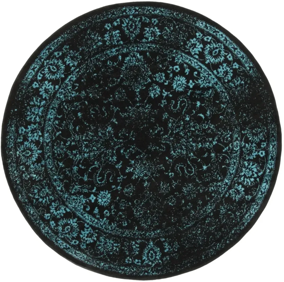 ADIRONDACK 109 BLACK  3' x 3' Round Round Rug