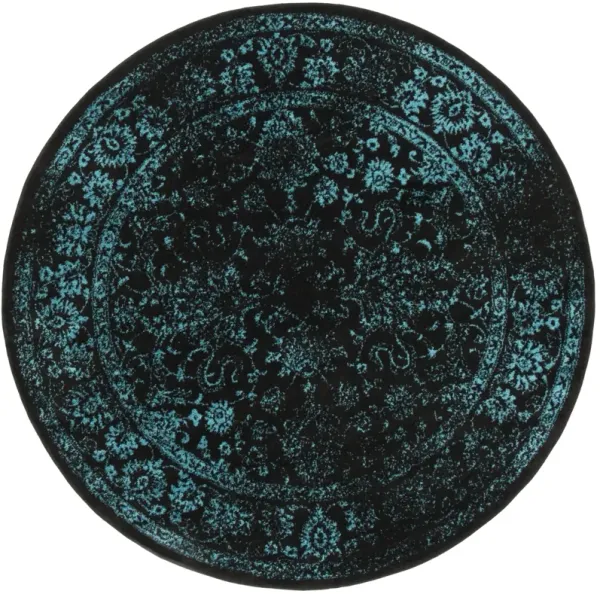 ADIRONDACK 109 BLACK  3' x 3' Round Round Rug