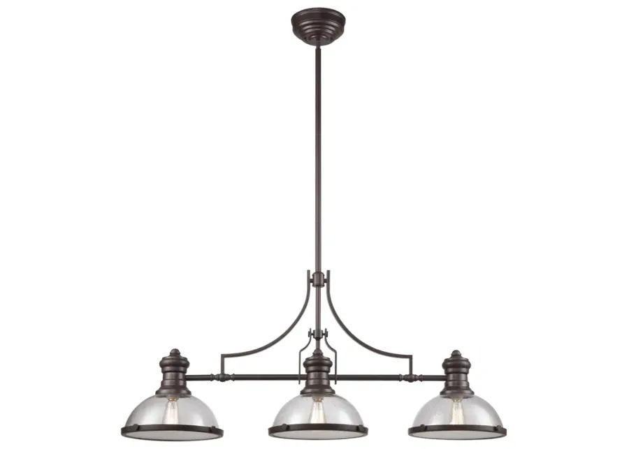 Chadwick 47" Wide 3-Light Linear Chandelier - Oil Rubbed Bronze