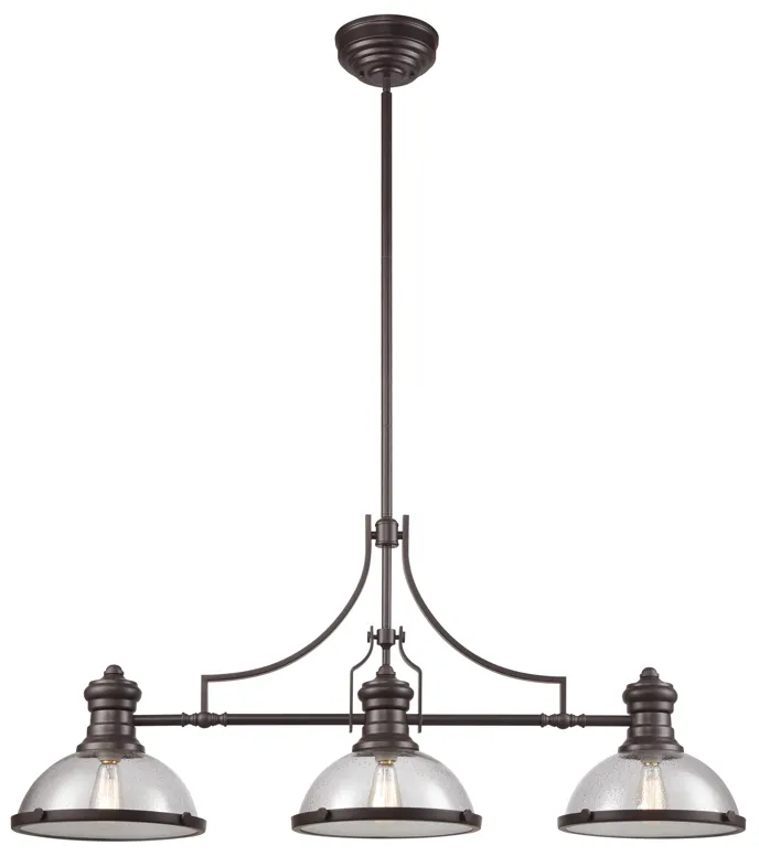 Chadwick 47" Wide 3-Light Linear Chandelier - Oil Rubbed Bronze