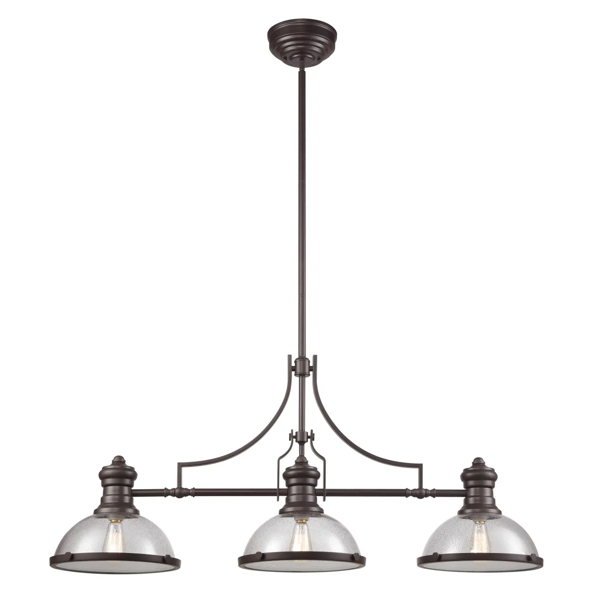 Chadwick 47" Wide 3-Light Linear Chandelier - Oil Rubbed Bronze