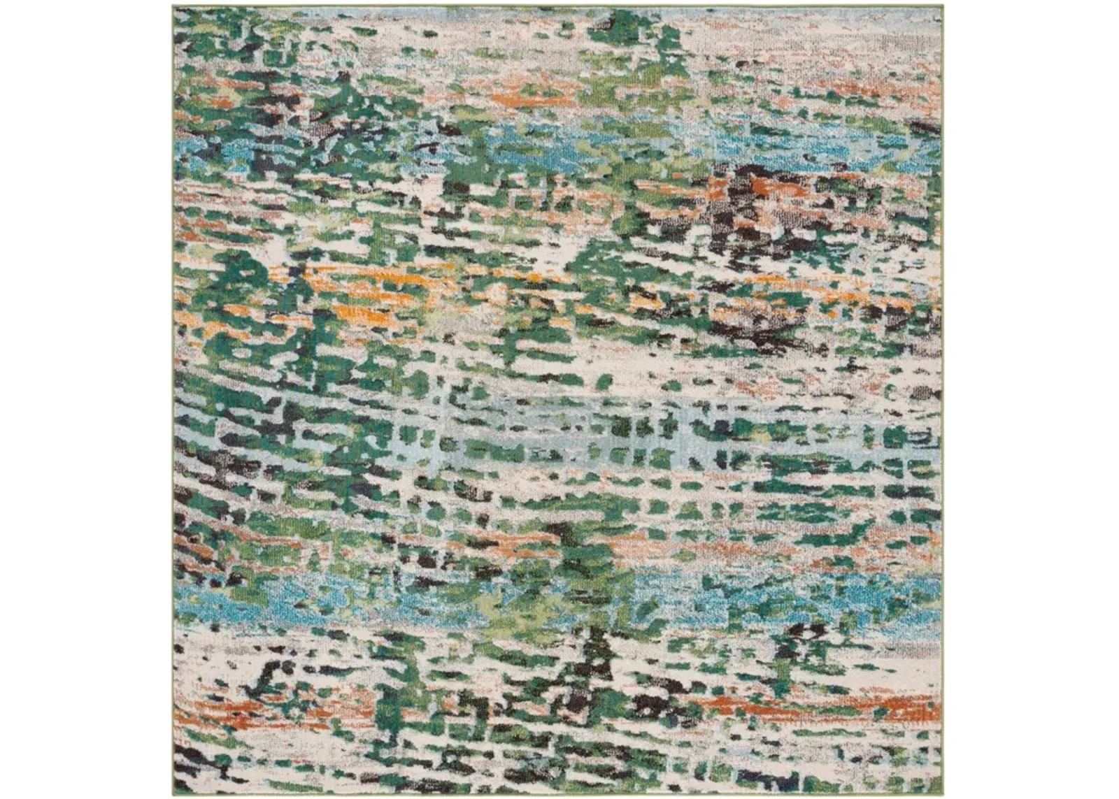 MADISON 454 GREEN  6'-7' x 6'-7' Square Square Rug