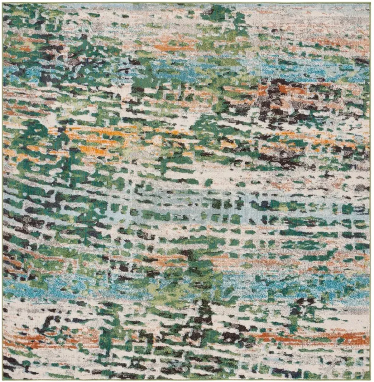 MADISON 454 GREEN  6'-7' x 6'-7' Square Square Rug