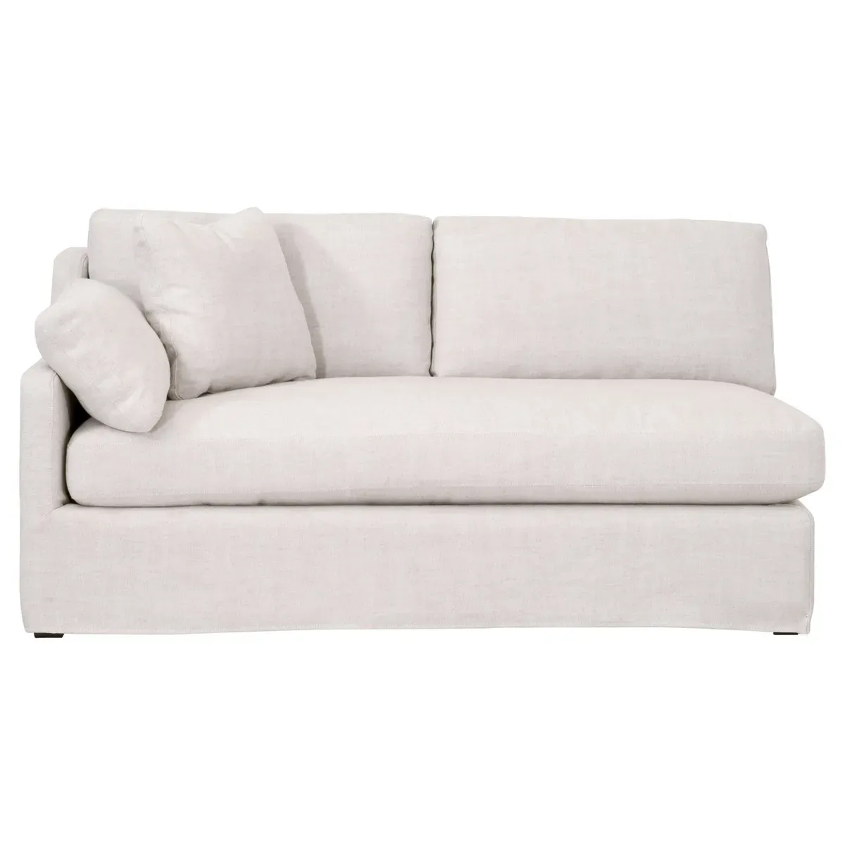 Lena Modular Slope Arm Slipcover 2-Seat Left Arm Sectional